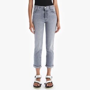 Mother The Scrapper Cuff Ankle Fray jeans Shadows In The Grass 29